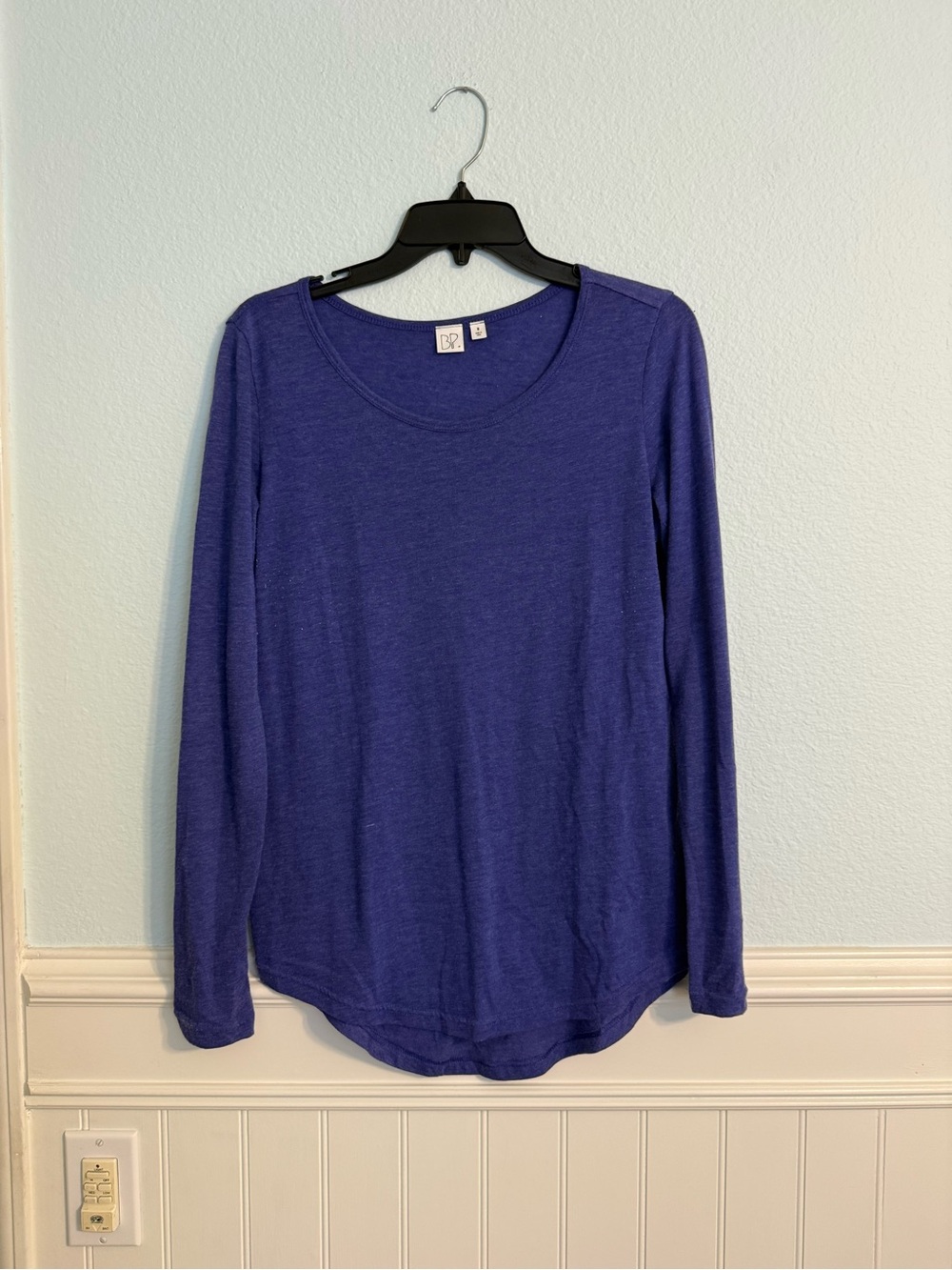 bp Scoop Neck Long Sleeve Top - Royal Blue